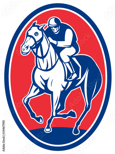 horse and jockey racing