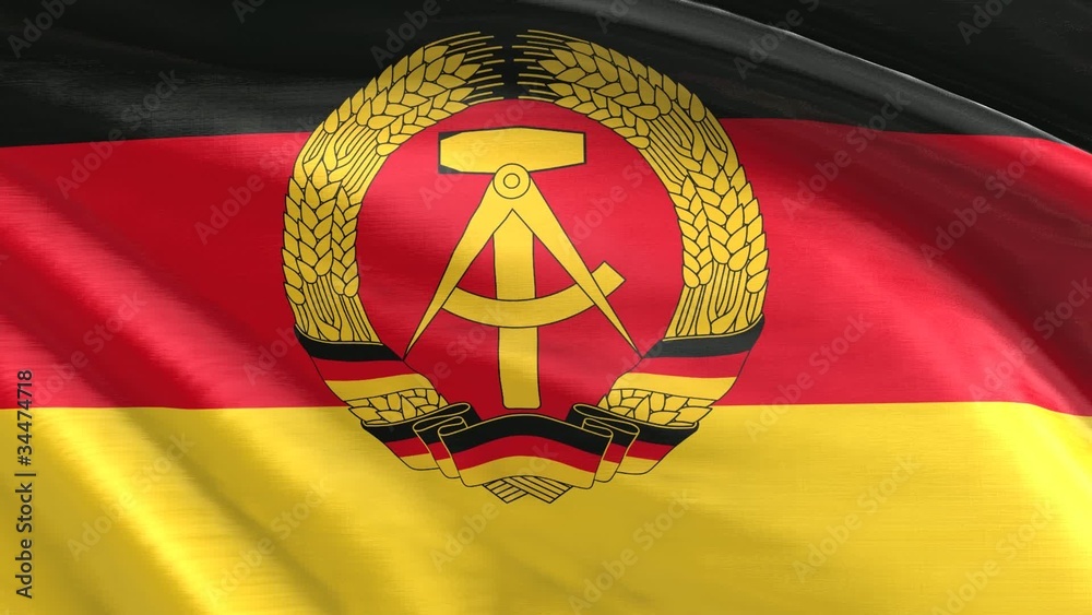 Nahtlos wehende Flagge ehemalige DDR
