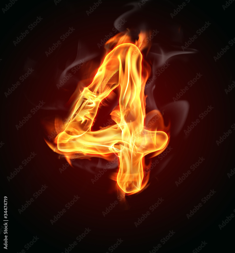 Fototapeta premium Fire number