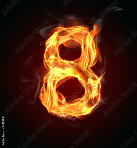 Fire number "8"