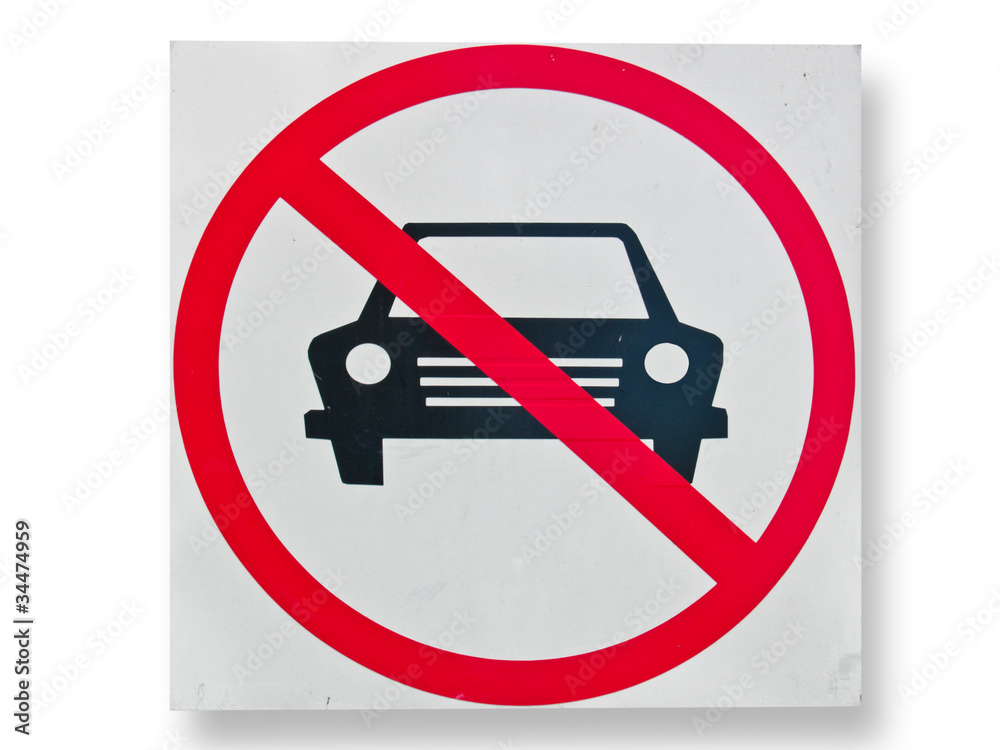 No parking sign isolated on white back ground No parking sign isolated on white back ground