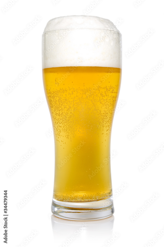 Glass of beer isolated on white background. Glass of beer isolated on white background.