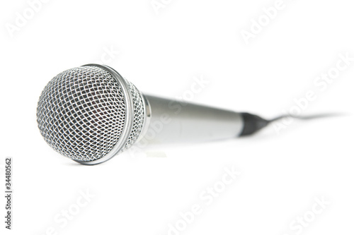 Microphone on a white background. Isolated.