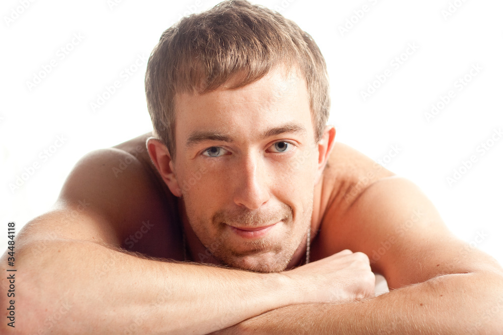 Obraz premium Man portrait. Close up.