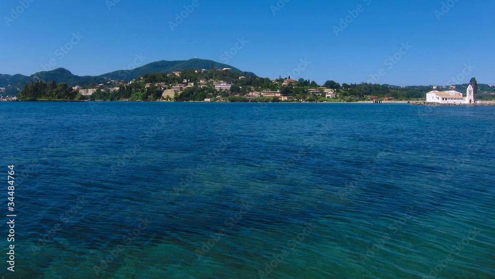 Time-lapse:Vlacherna monastery at day, Kanoni, Corfu, Greece. Time-lapse:Vlacherna monastery at day, Kanoni, Corfu, Greece.