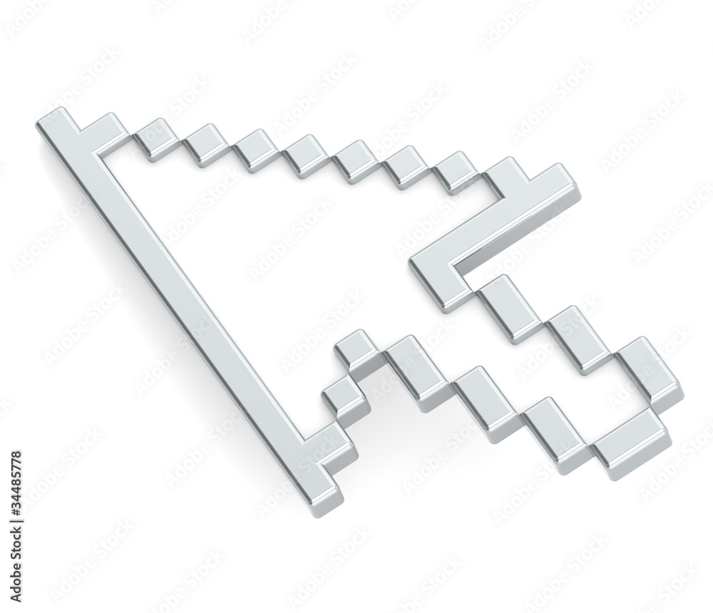 Mouse Cursor. Computer Mouse Cursor of Metal Mouse Cursor. Computer Mouse Cursor of Metal