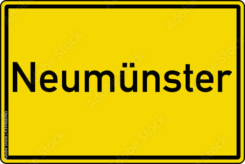 Neumünster Ortstafel Ortseingang Schild Verkehrszeichen