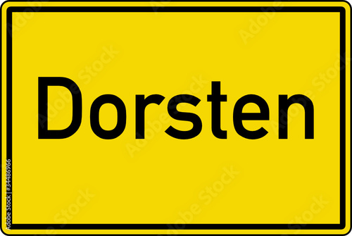 Dorsten Ortstafel Ortseingang Schild Verkehrszeichen