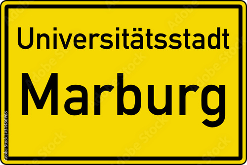Marburg Ortstafel Ortseingang Schild Verkehrszeichen