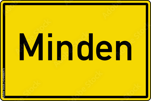 Minden Ortstafel Ortseingang Schild Verkehrszeichen