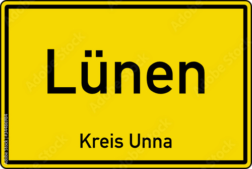 Lünen Ortstafel Ortseingang Schild Verkehrszeichen