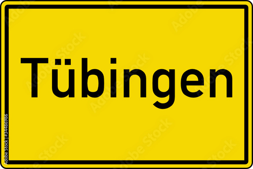 Tübingen Ortstafel Ortseingang Schild Verkehrszeichen