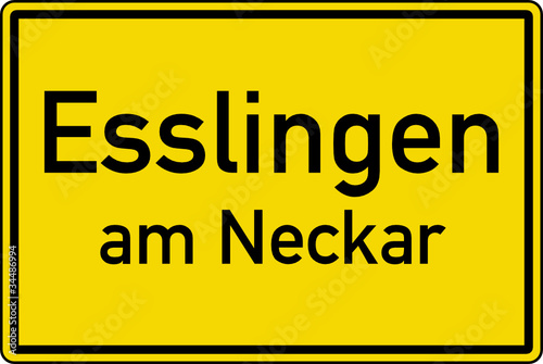 Esslingen am Neckar Gießen Ortstafel Ortseingang Schild