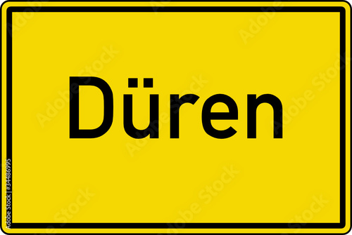 Düren Ortstafel Ortseingang Schild Verkehrszeichen