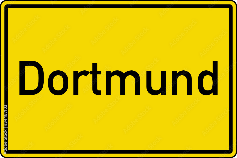 Dortmund Ortstafel Ortseingang Schild Verkehrszeichen Dortmund Ortstafel Ortseingang Schild Verkehrszeichen