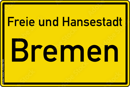 Bremen Ortstafel Ortseingang Schild Verkehrszeichen