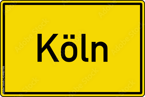 Köln Ortstafel Ortseingang Schild Verkehrszeichen