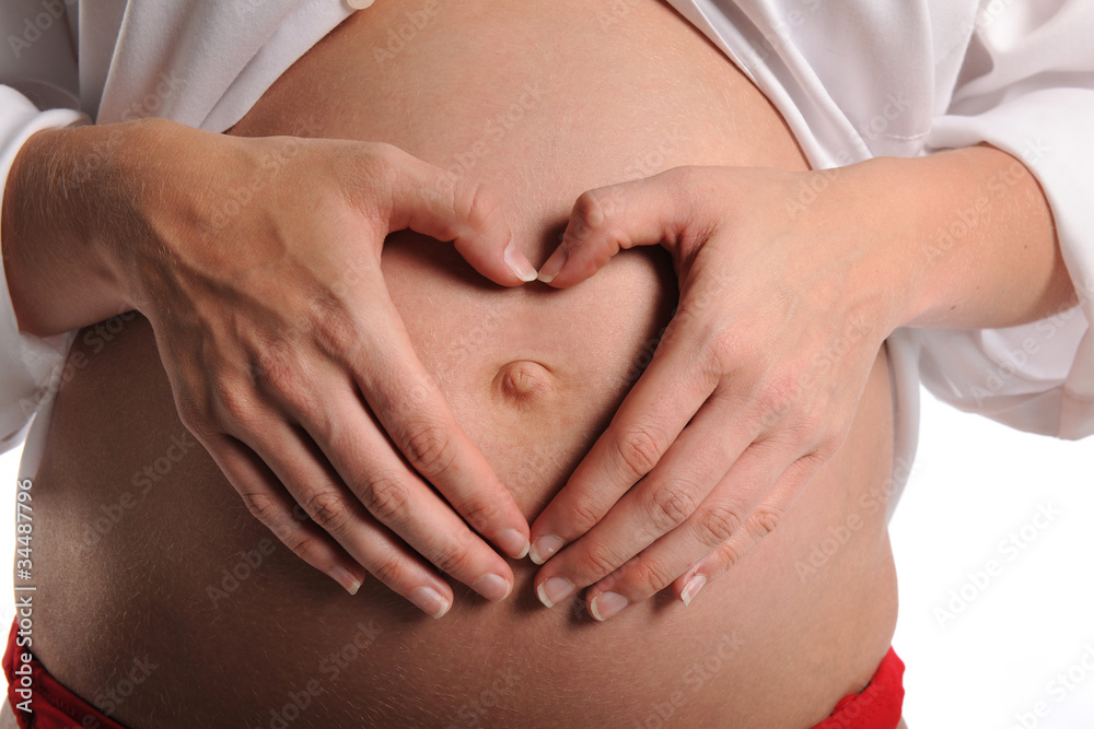 custom made wallpaper toronto digitalHands Making Heart Shape Over Stomach