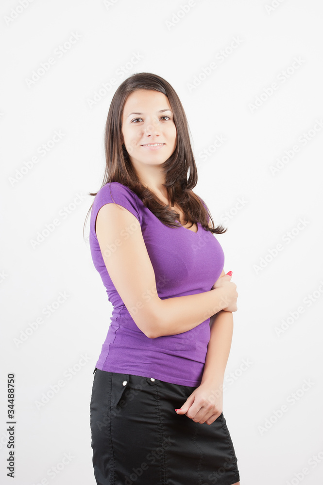 Portrait of a beautiful young woman looking happy Portrait of a beautiful young woman looking happy