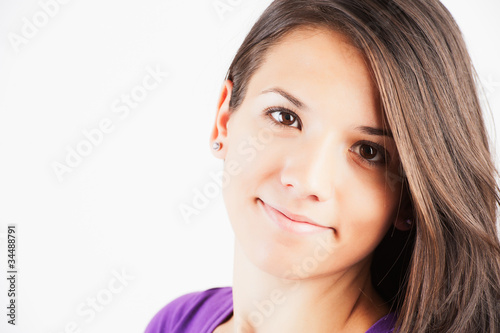teen girl beautiful cheerful enjoying