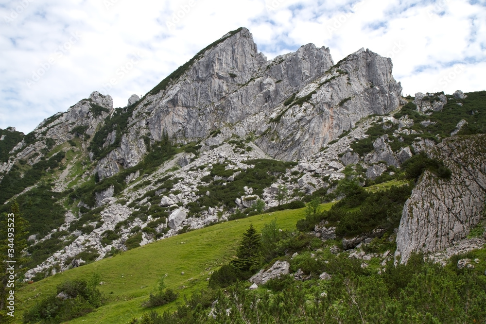 Felsformation im Mangfallgebirge (bayrische Alpen)