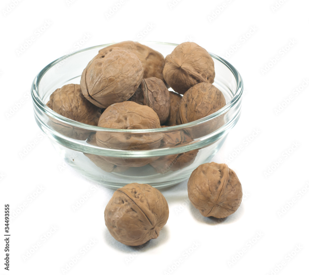 walnut isolated on the white background walnut isolated on the white background