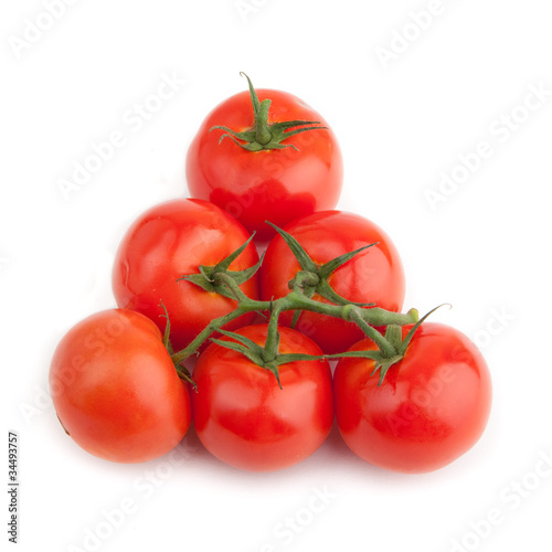red tomato vegetable isolated on white background