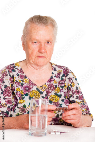 Photos granny with medicine