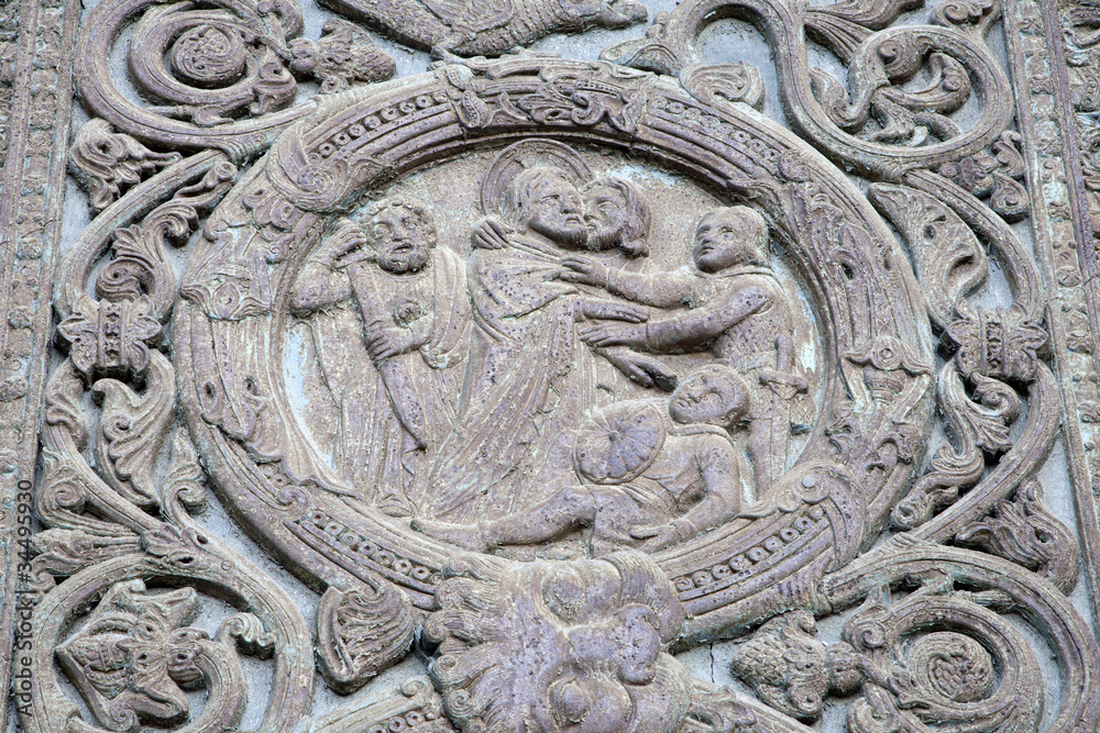 Paris - detail from main gate of Saint Denis