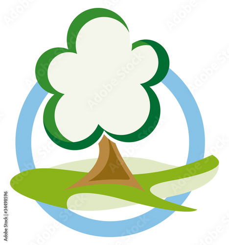Signet Baum auf Wiese