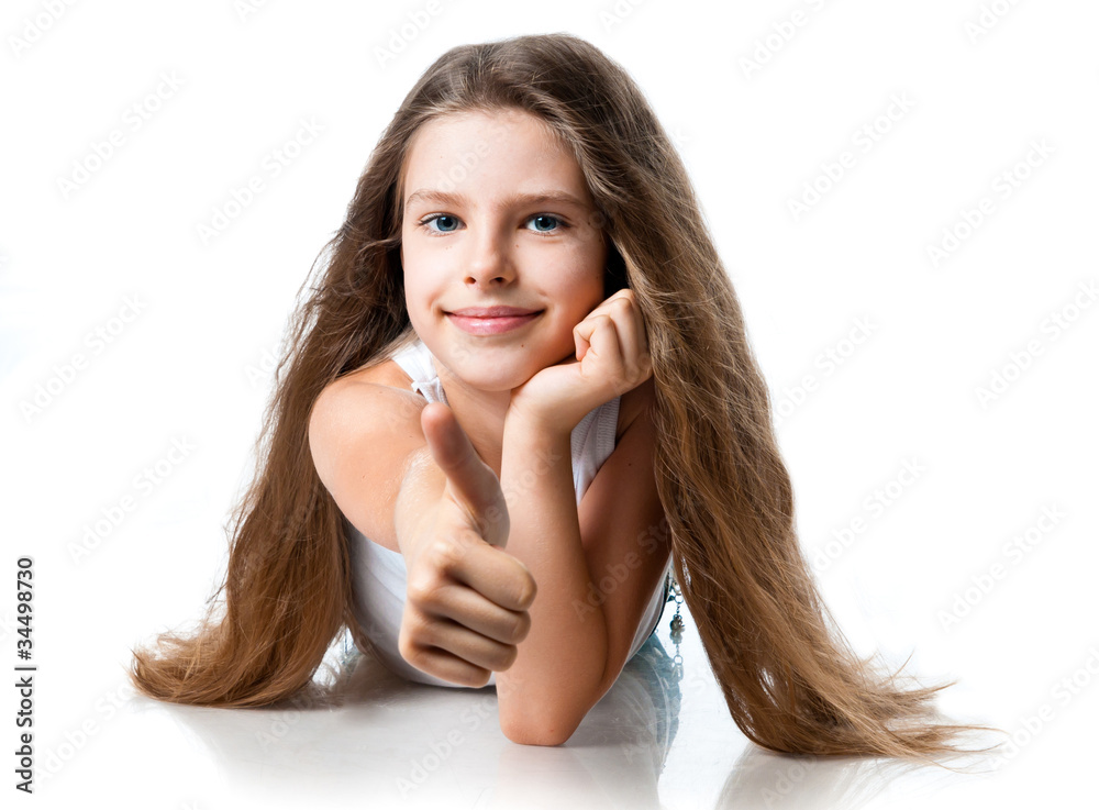 custom made wallpaper toronto digitalcute girl with thumbs up
