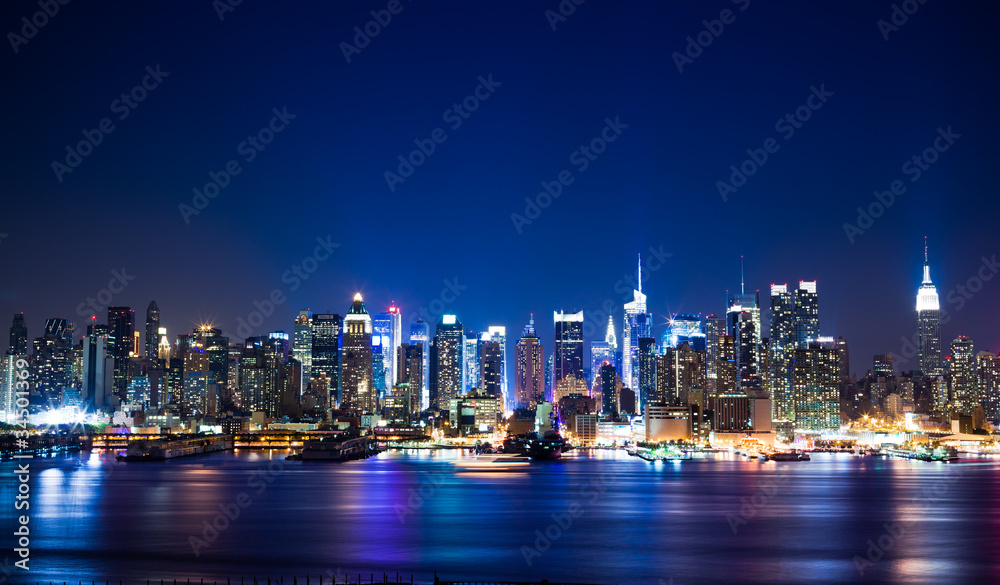 New York Manhattan skyline - obrazy, fototapety, plakaty 