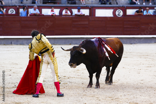 Traditional corrida - bullfighting in spain photo