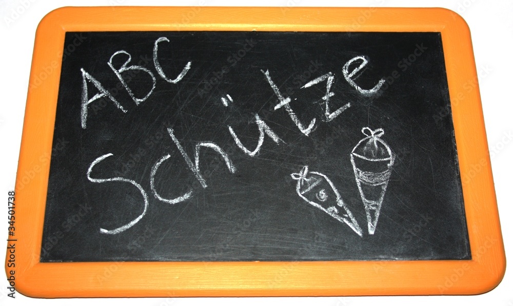 Obraz premium abc schütze auf tafel geschrieben