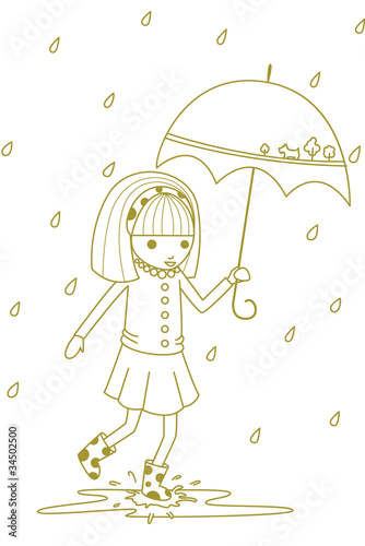 Girl under the rain