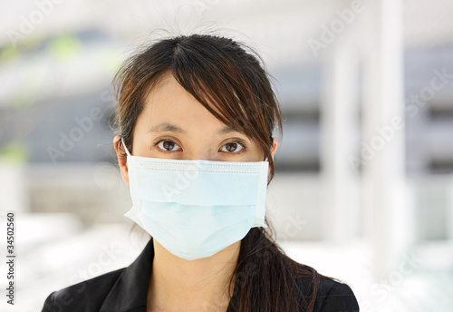 woman with face mask