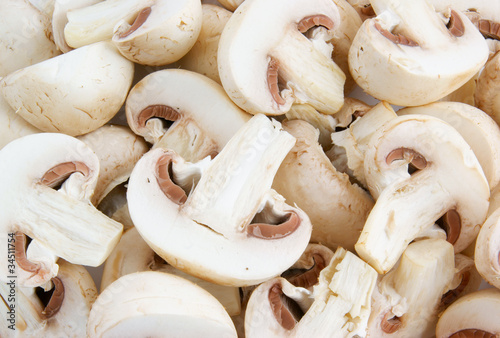 Fresh mushrooms champignon background