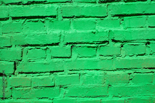 绿色砖墙