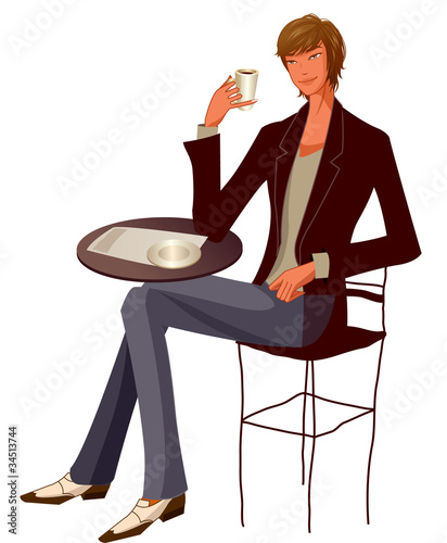 Close-up of man holding cup