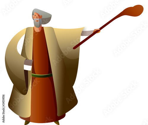 Close-up of man holding stick