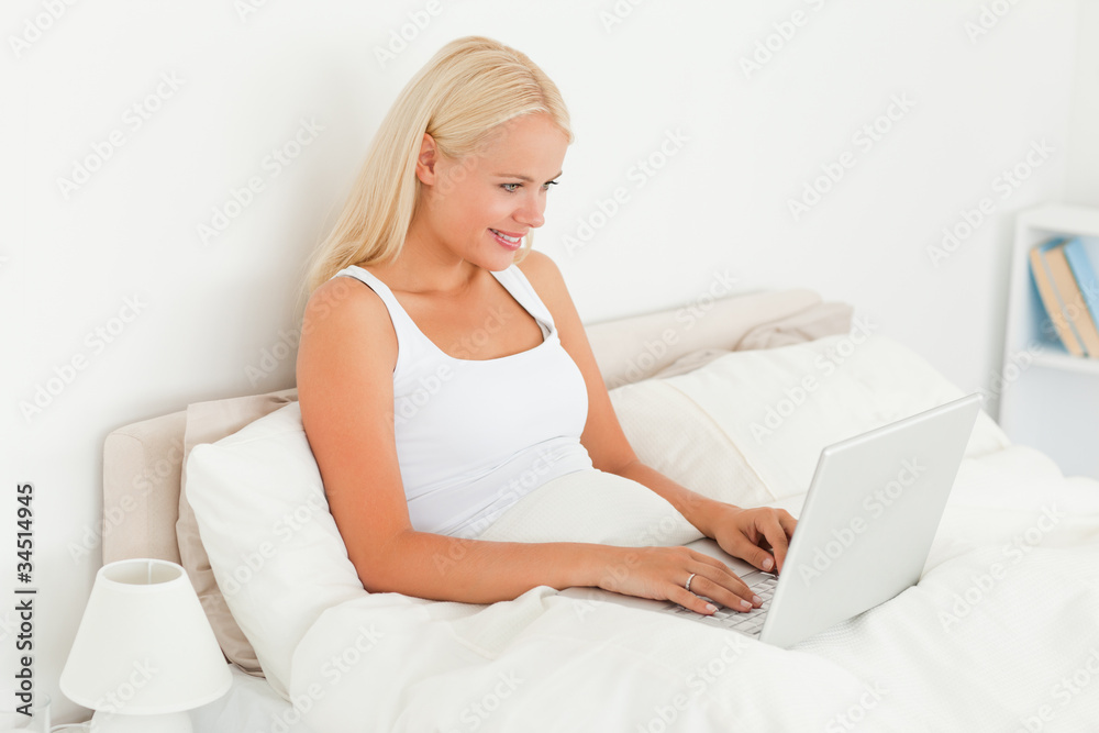 Woman using a notebook Woman using a notebook