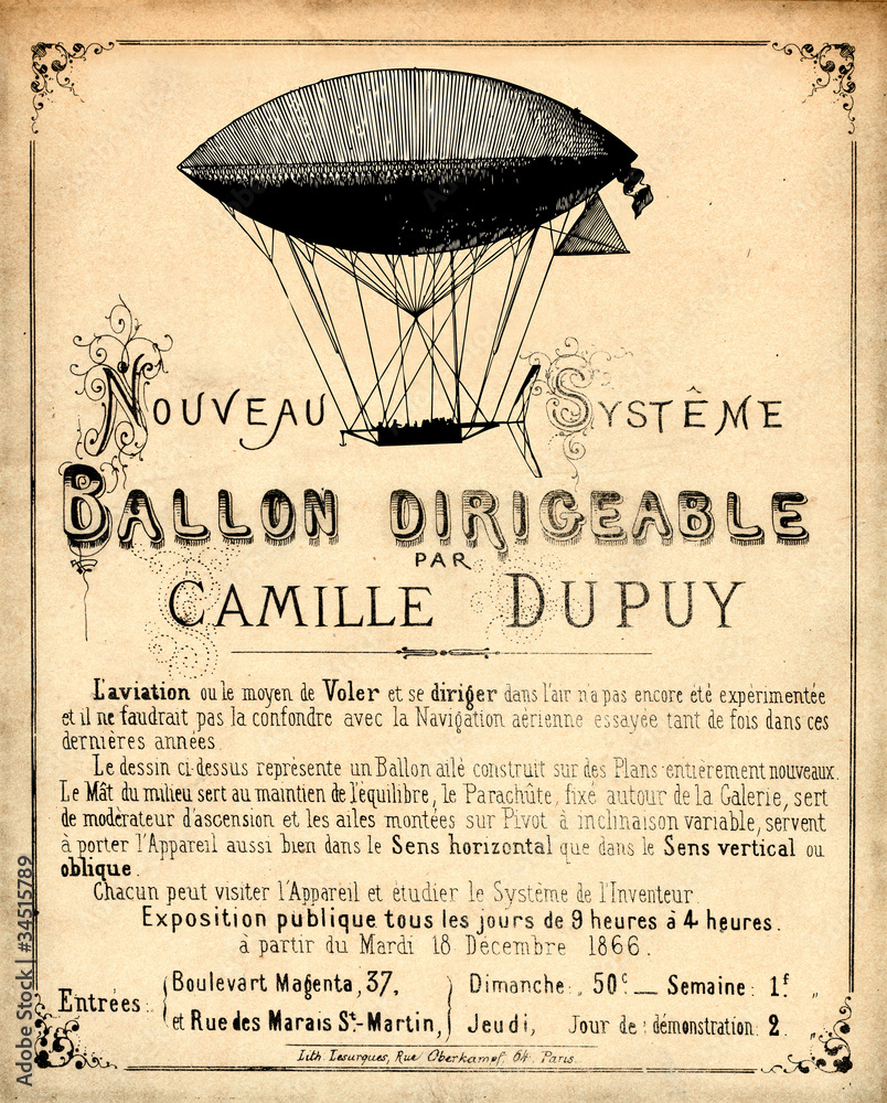 Fototapeta premium Le ballon dirigeable