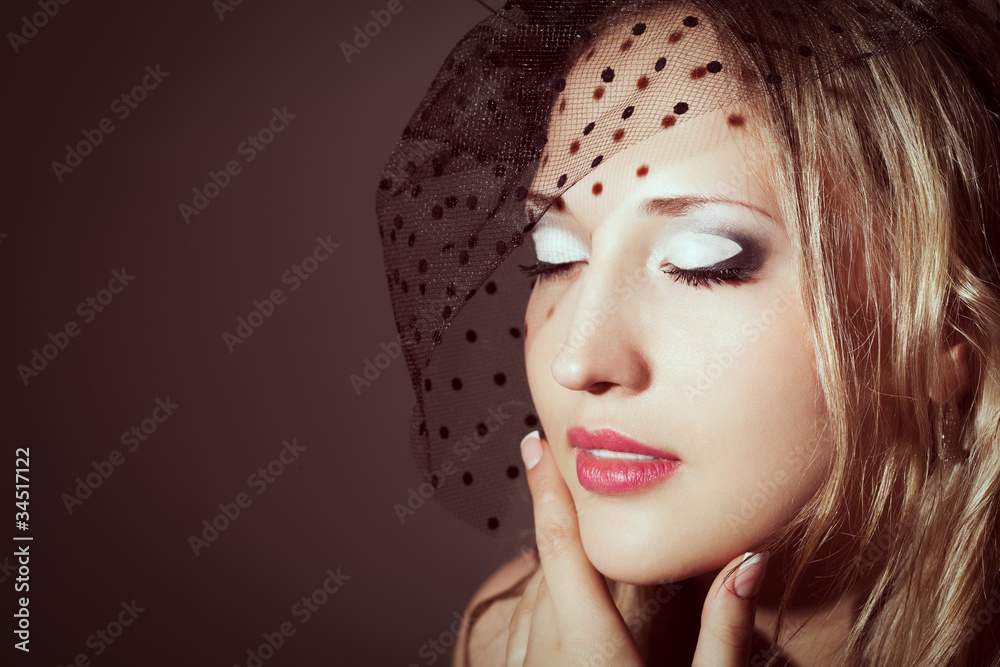 woman retro styled portrait woman retro styled portrait