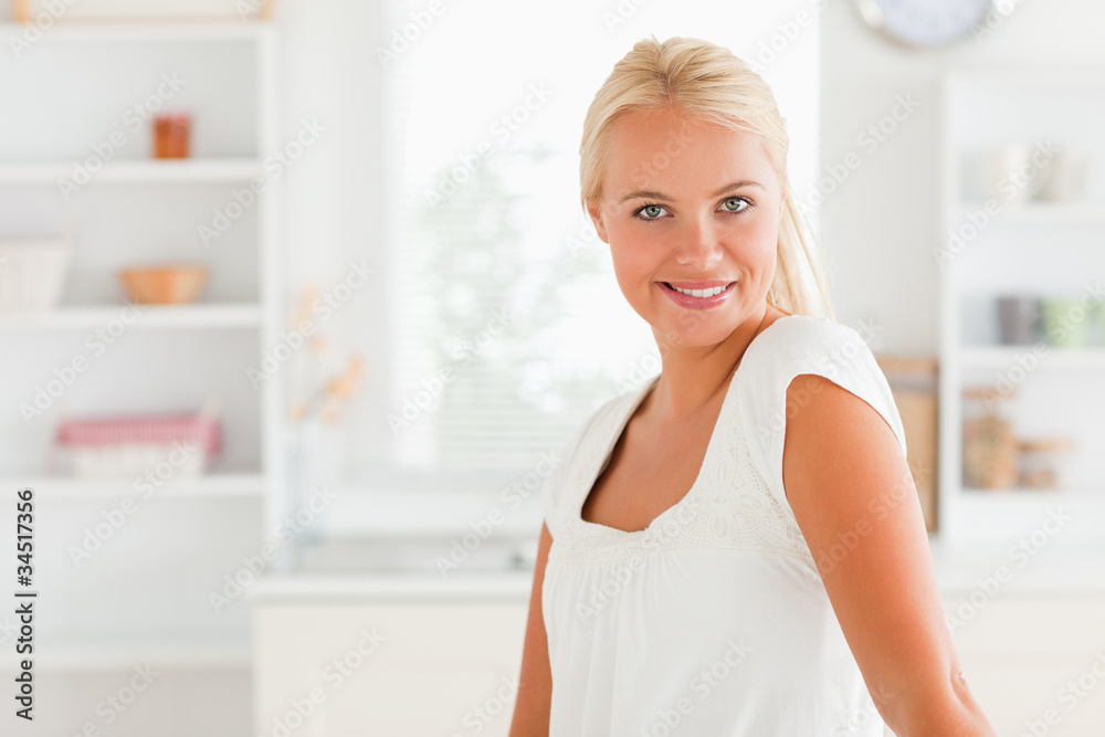 Smiling woman posing Smiling woman posing