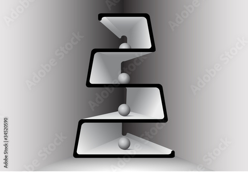 vector abstract shape shelf