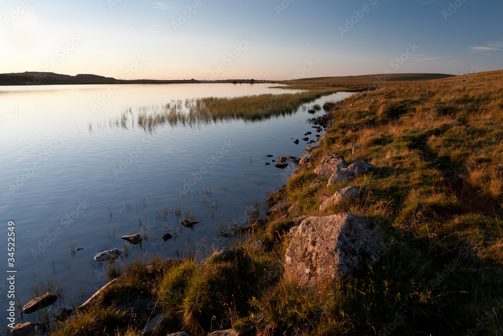 Lake of Saint Andeol in Aubrac, Lozere