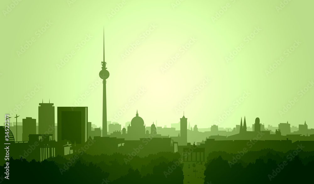 Naklejka premium skyline-berlin-middle-final