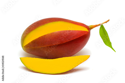 Mango Fruit Isolated on White