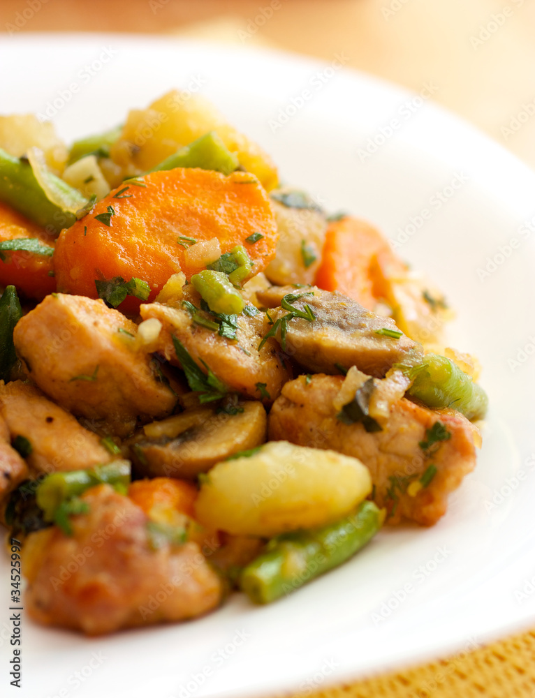 Meat with vegetables