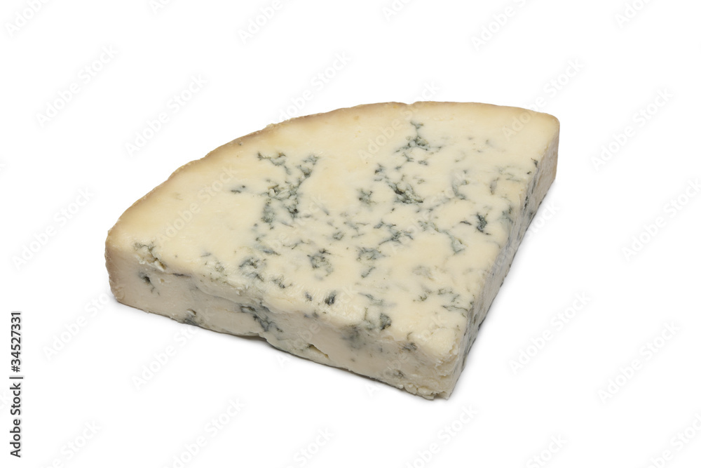 Wedge of Blue Stilton cheese